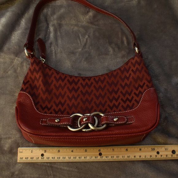 Vintage Red Wilsons Leather Handbag - Picture 8 of 16
